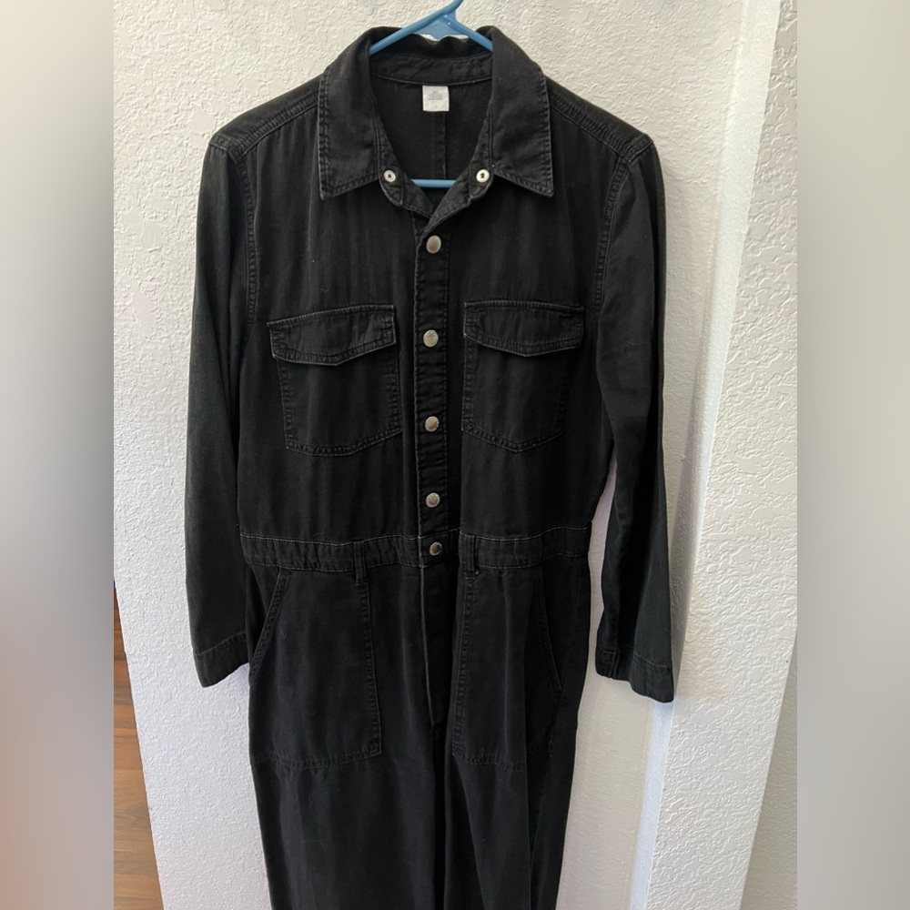 Denim black jumpsuit